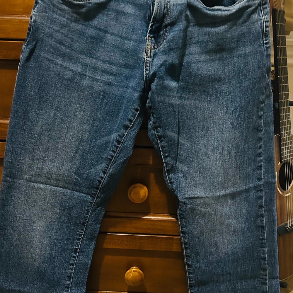 Lucky Brand Blue Relaxed Jeans with Distressed Look